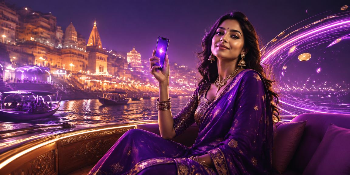 Varanasi Ghats themed live casino bonus promotion on mobile